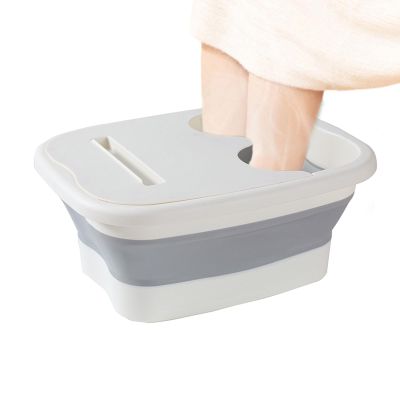 Collapsible Foot Bath Basin with Foot Massager