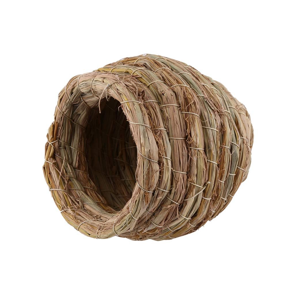 ZASCHMOY Handwoven Natural Straw Bird Hamster Cage