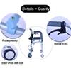 Lightweight, Foldable, Height-Adjustable Aluminum Walker with Brakes view 4