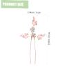 VALICLUD 3-Piece Rose Gold Hair Sticks with Leaf-Shaped Crystal Decoration view 3