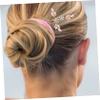 VALICLUD 3-Piece Rose Gold Hair Sticks with Leaf-Shaped Crystal Decoration view 4