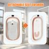 OHMG Foldable Baby Bathtub with Digital Thermometer and Bath Cushion, Compact and Portable with Storage Shelf (A-Rosa, 43 x 71 x 18.5 cm) view 4