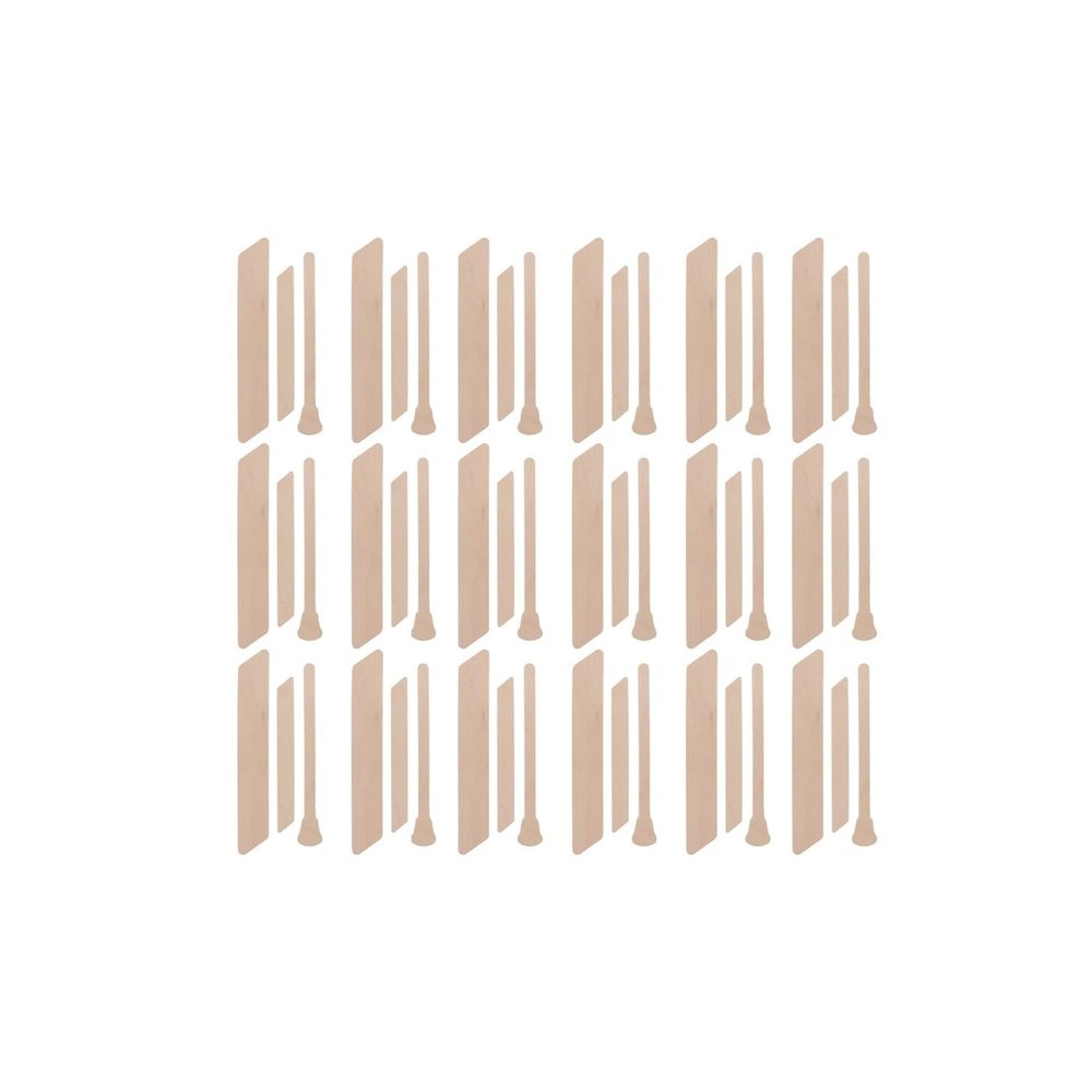 DYYEUAVT 150-Piece Wooden Waxing Spatula Set
