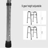Folding 2-Wheel Walker for Adults and Seniors, Height-Adjustable, Safehappy view 2