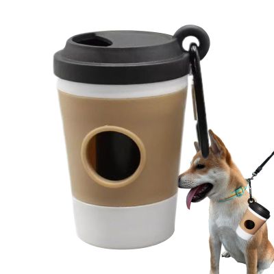Coffee Cup-Style Dog Waste Bag Holder for Leashes