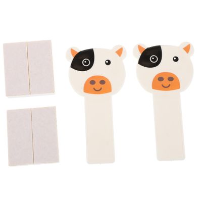 Toddmomy Self-Adhesive Toilet Lid Lifters, 2-Pack, Cute Cow Pattern