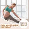 Baby Shower Guest Book – Personalized, Gender-Neutral Keepsake | Elegant Floral Hardcover, 100 Pages, Gold Foil view 3
