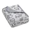 Soft, Washable Dog Blanket, 101.6 x 81.3 cm, Paw Print, Gray view 1