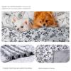 Soft, Washable Dog Blanket, 101.6 x 81.3 cm, Paw Print, Gray view 3