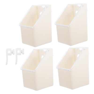 CAXUSD Pigeon Feeders with Lids, Large Capacity, 4-Pack