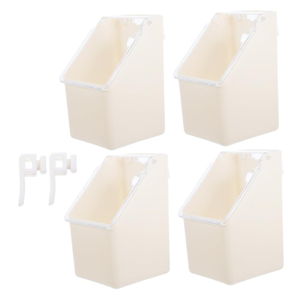 CAXUSD Pigeon Feeders with Lids, Large Capacity, 4-Pack