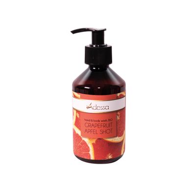 Adessa Organic Hand Soap & Shower Gel, Grapefruit-Apple Scent, 250 ml
