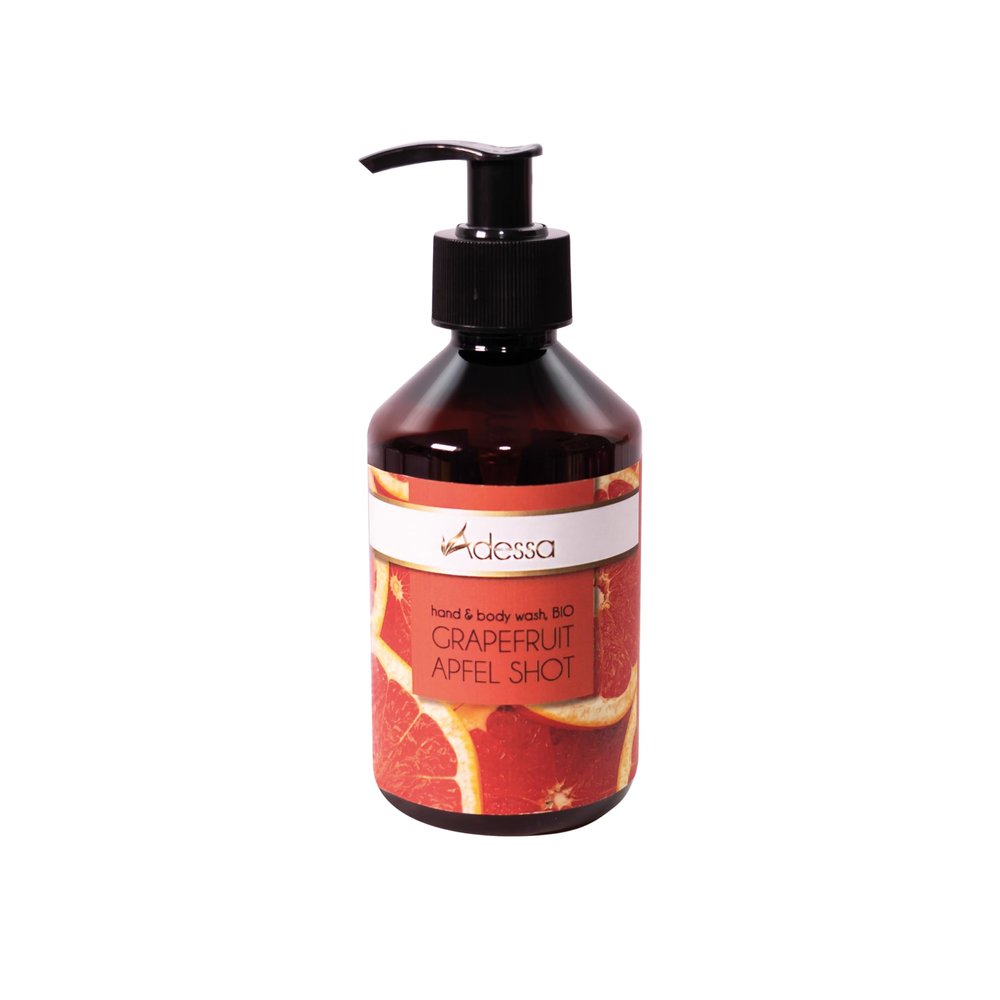 Adessa Organic Hand Soap & Shower Gel, Grapefruit-Apple Scent, 250 ml