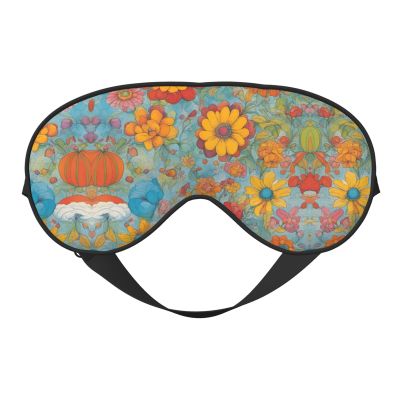 Bright-Print Silk-Like Sleep Mask for Women and Men