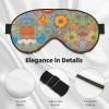 Bright-Print Silk-Like Sleep Mask for Women and Men view 4