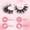 Newcally False Eyelashes, Natural 3D Lashes, Cat-Eye Look, Faux Mink, Fluffy Strip, 14 Pairs view 3