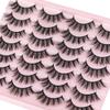 Newcally False Eyelashes, Natural 3D Lashes, Cat-Eye Look, Faux Mink, Fluffy Strip, 14 Pairs view 4