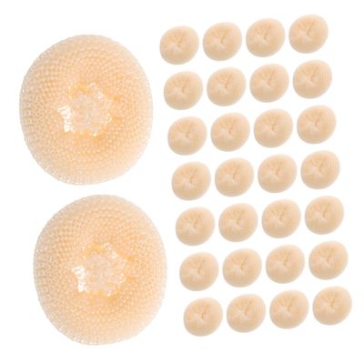 Mipcase Kitchen Dish Brushes, 30-Pack, Round Bamboo Fiber Scrubbers for Pots and Pans