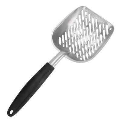 Pongnas Cat Litter Scoop, Aluminum Alloy, Black