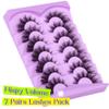 Alice Cat-Eye Lashes, D-Curl, Russian Strip, 17 mm, Fluffy False Lashes, Clear Band, Dramatic Faux-Mink Lashes, 8 Pairs view 2