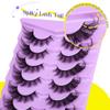 Alice Cat-Eye Lashes, D-Curl, Russian Strip, 17 mm, Fluffy False Lashes, Clear Band, Dramatic Faux-Mink Lashes, 8 Pairs view 4