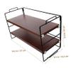 Iron and Wood 2-Tier Makeup Organizer for Bathroom and Tabletop view 2
