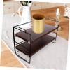 Iron and Wood 2-Tier Makeup Organizer for Bathroom and Tabletop view 3