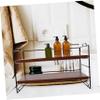 Iron and Wood 2-Tier Makeup Organizer for Bathroom and Tabletop view 4