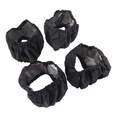 Akozon Oxford Fabric Stroller Wheel Dust Covers, Practical Wheel Covers to Minimize Dirt (Large/Small)