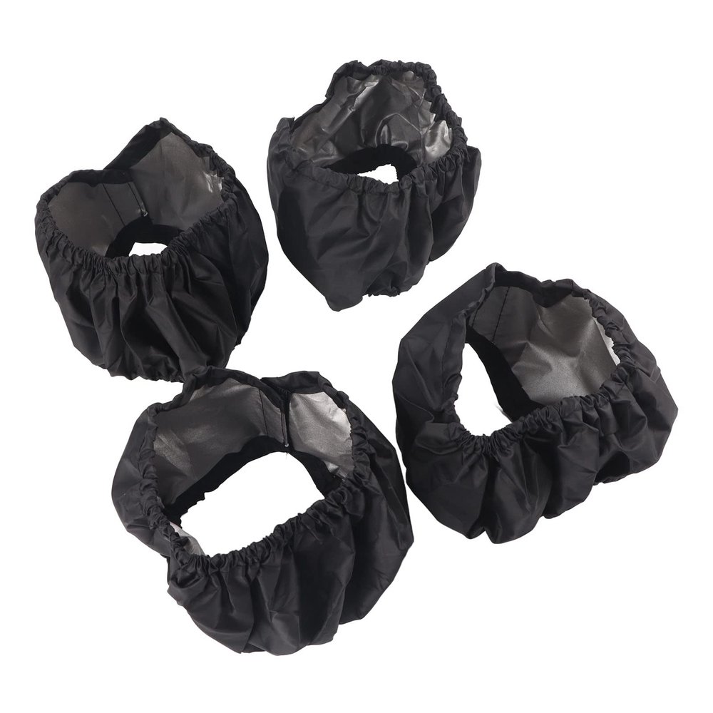 Akozon Oxford Fabric Stroller Wheel Dust Covers, Practical Wheel Covers to Minimize Dirt (Large/Small)