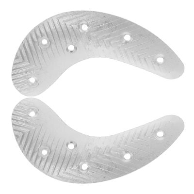 FOMIYES 2-Pack Metal Heel Plates, Half-Moon Shoe Sole Repair Kit with Screws for Men's Shoes and Boots