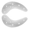 FOMIYES 2-Pack Metal Heel Plates, Half-Moon Shoe Sole Repair Kit with Screws for Men's Shoes and Boots view 1