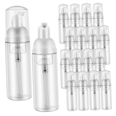 NOLITOY 20-Piece Refillable Foaming Soap Pump Bottles, Empty Press-Top Bottles for Facial Cleansers and Cleaning Liquids