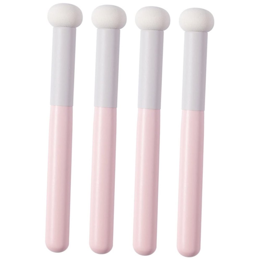4-Piece Makeup Pads with Mushroom Heads for Foundation and Powder, Pink