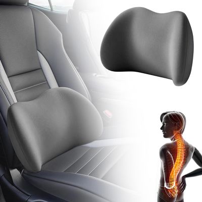 HLTTXS Car Neck Pillow and Lumbar Cushion for GMC Sierra, Yukon, Terrain, Acadia, and Savana
