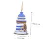 UKCOCO Handmade Hanging Resin Bird Nest Decorative Birdhouse for Garden and Porch view 2