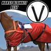 Adjustable Horse Blanket Leg Straps, Double Swivel Snaps, 65–130 cm, Black view 4