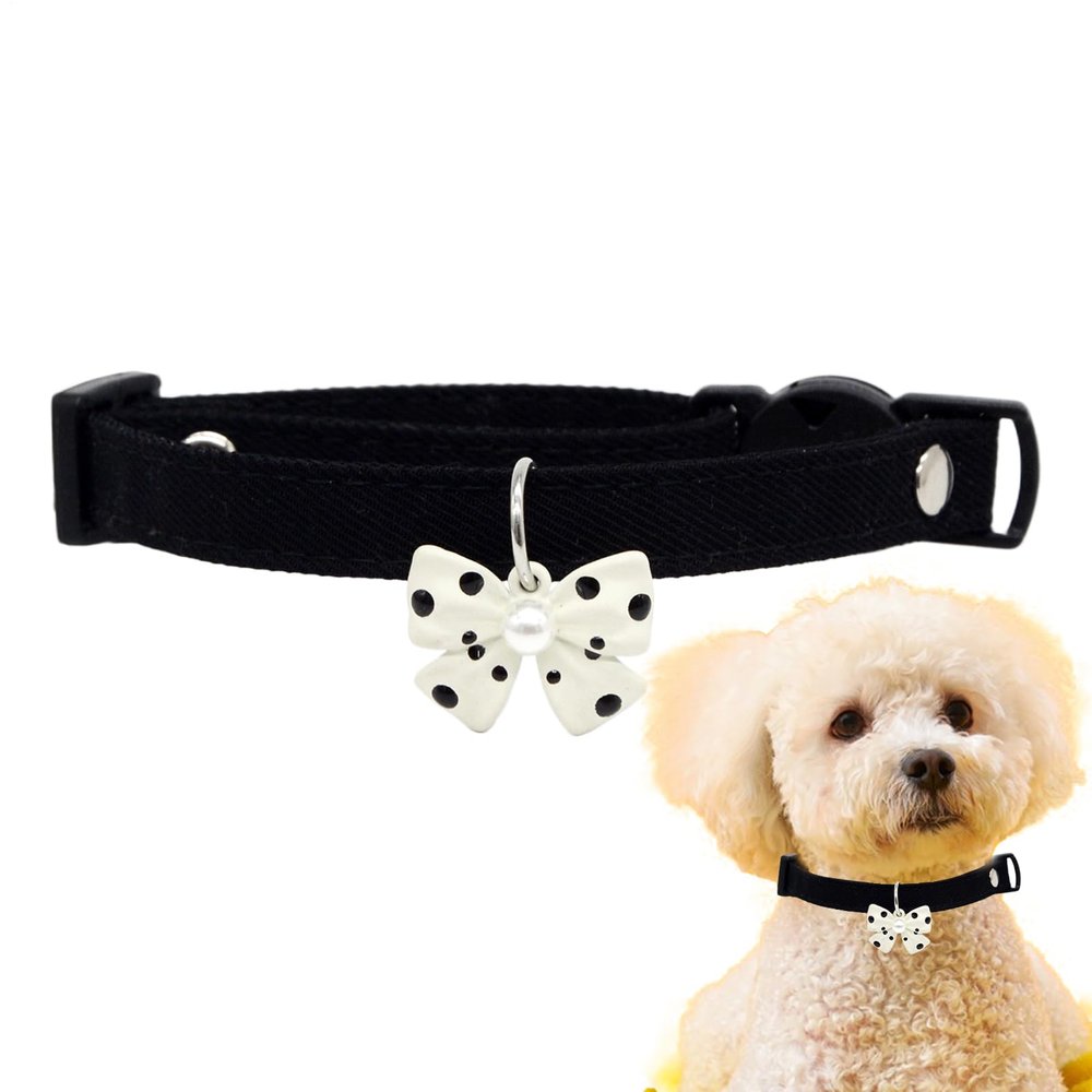 Dog Collar with Bowtie - Adjustable Pet Collar