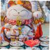 DONFAMDS Soft Square Fabric Mat for Lucky Cats, Non-Slip Decorative Wealth Cat Cushion view 3