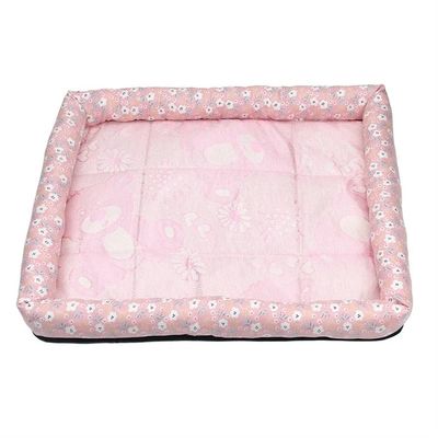 pipisweet Summer Dog Mat, Cooling Ice-Silk Pet Mat, Pet Bed, Ice Cushion, Dog Sleeping Nest, Cat Cushion, Pink, S