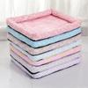 pipisweet Summer Dog Mat, Cooling Ice-Silk Pet Mat, Pet Bed, Ice Cushion, Dog Sleeping Nest, Cat Cushion, Pink, S view 2