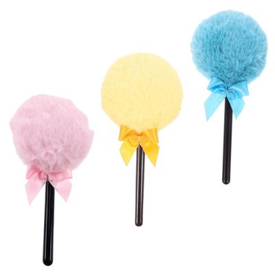 PACKOVE Powder Puffs, Precise Application, Soft Plush, 3-Piece Set with Plastic Handles for Foundation and Body Powder