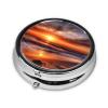 Mini Metal Pill Organizer with 3 Compartments, Travel Pill Case, Beach Sunrise view 3
