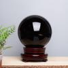 NIBHZ Obsidian Crystal Ball Ornaments, Black Obsidian Stone, Office and Living Room Decor, Gift, Black, 50 mm view 2