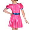 ASNAT Latex Rubber Metallic Pink Women's/Men's Club Dress, Wet Look, Men's M view 2