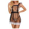 Women’s Sheer Mesh Lingerie Dress with G-String Thong view 1
