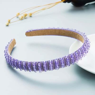 AHYBE Women's and Girls' Headbands with Crystal Rhinestones, Non-Slip, Knotted, Wide Hair Hoops (W)