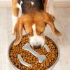 Stainless Steel Slow-Feeder Dog Bowl with Raised Plate for Medium and Large Breeds view 2