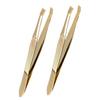 Beavorty Gold Stainless Steel Eyebrow Tweezers, 2-Piece Set view 1