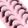 Half Lashes, 10 Pairs, Cat-Eye, Fluffy 3D Curly False Eyelashes view 3